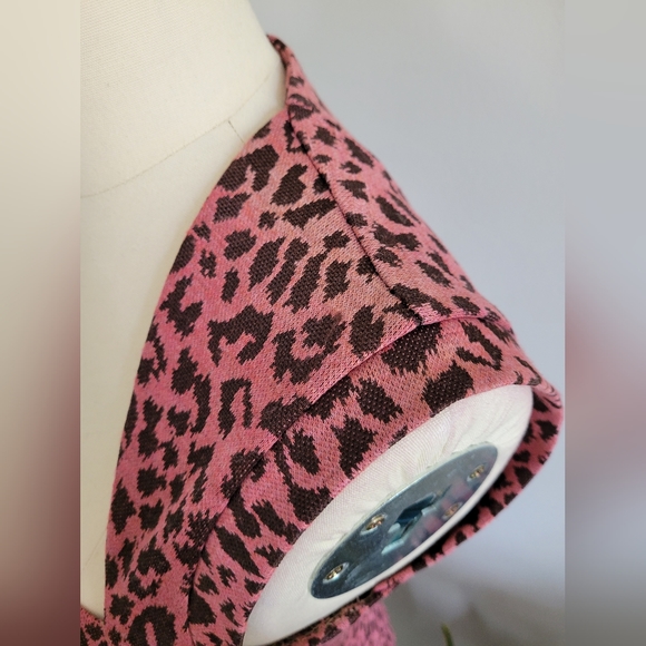 NECESSARY OBJECTS retro pin-up girl style dress in pink and black leopard print - Picture 6 of 12